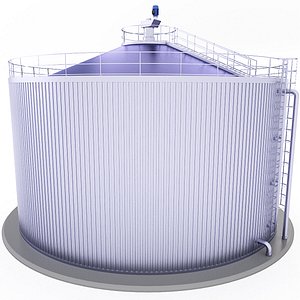 Stainless Steel Biogas Plant 3D Model 5
