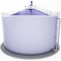 Stainless Steel Biogas Plant 3D Model 5