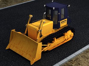 3D bulldozers construction municipal vehicles model