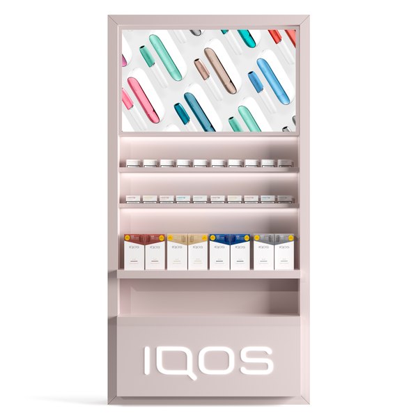 3D Showcase for the sale of IQOS with sticks model