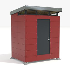 3d modern storage shed model