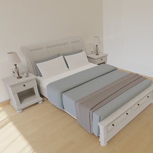 Queen Bed ASHLEY Robbinsdale Queen Sleigh 3D model