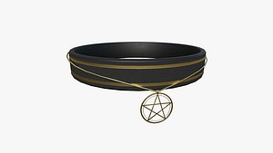Gothic Collar D02 Black Gold - Character Fashion Design 3D model