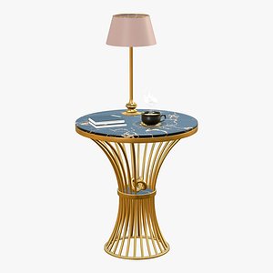 Coffee Table Gold Luxury 3D model