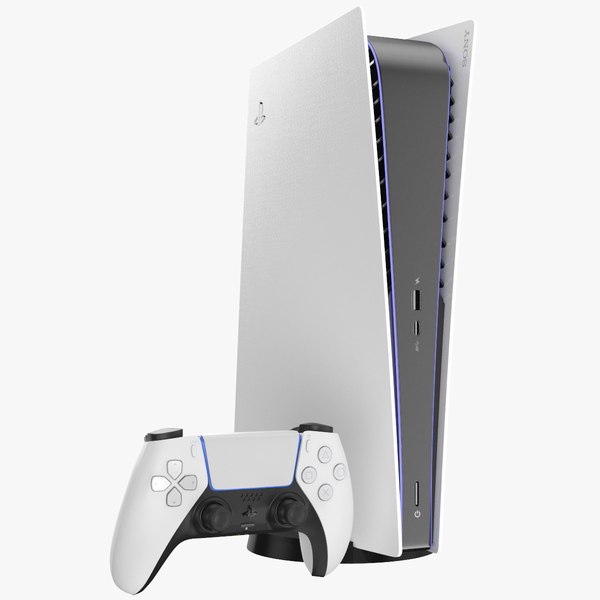 3D PlayStation 5 With DualSense Controller model