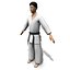 Karate Mann Lowpoly