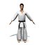 Karate Mann Lowpoly