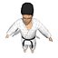 Karate Mann Lowpoly