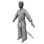Karate Mann Lowpoly