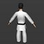 Karate Mann Lowpoly