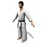 Karate Mann Lowpoly