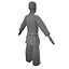 Karate Mann Lowpoly
