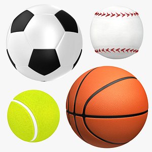 sport balls 3D model