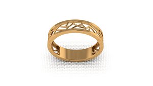 Gold ring 3D print model 3D model