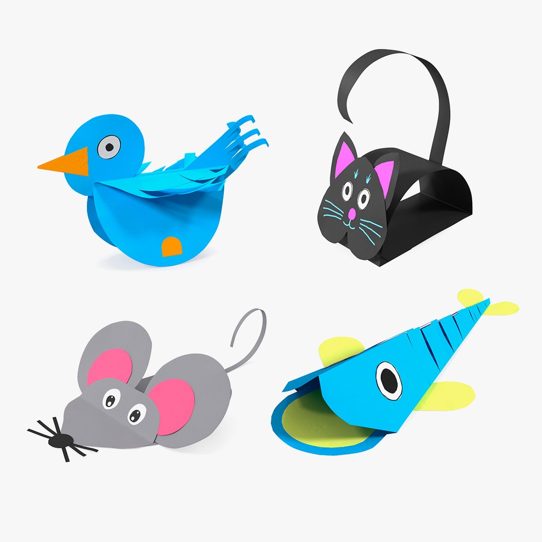 Craft Paper Toys Collection 2 3D model preview