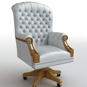 3d leather armchair chair