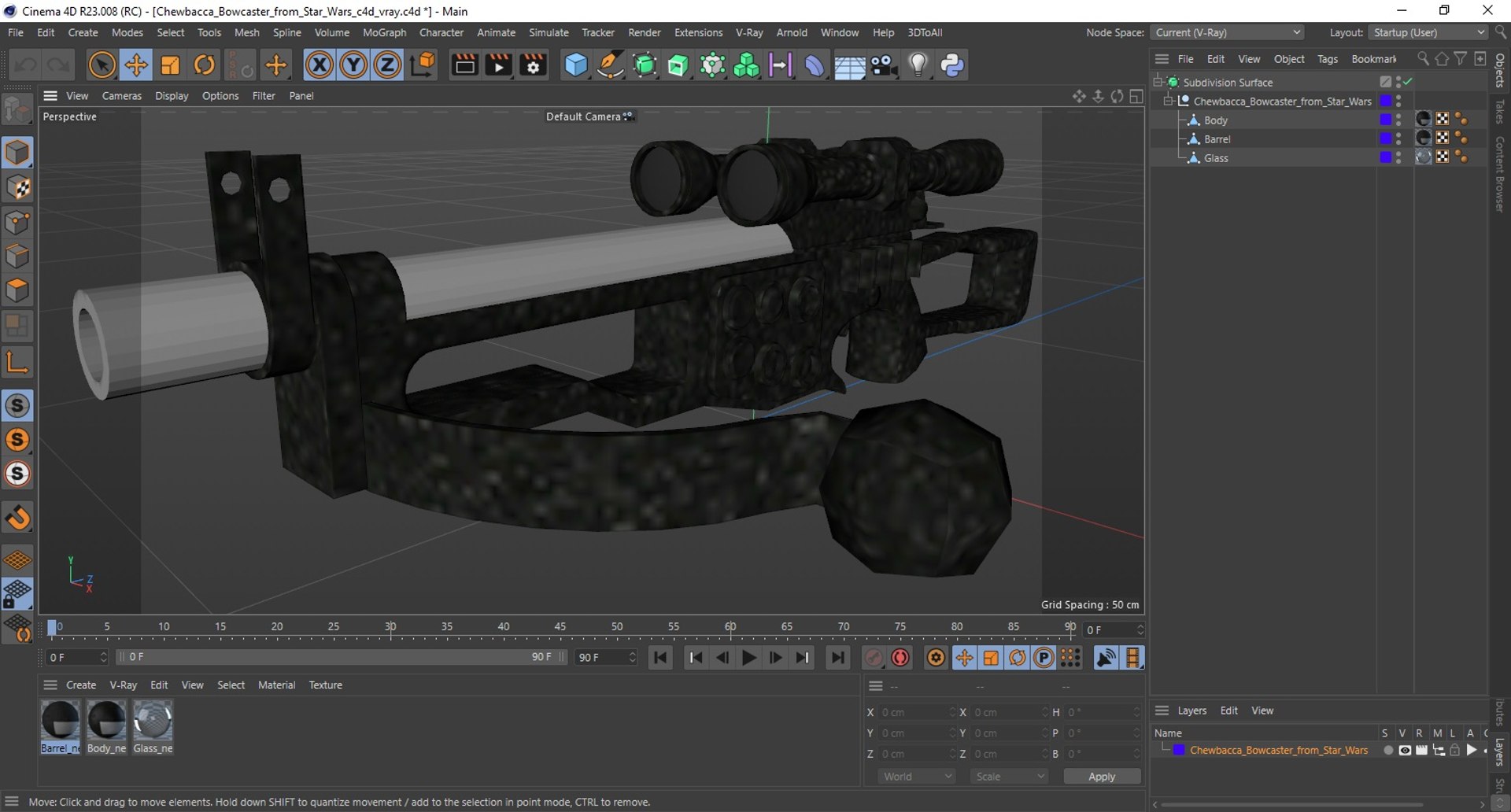 Chewbacca Bowcaster from Star Wars 3D model https://p.turbosquid.com/ts-thumb/va/sy3H9O/Q0/chewbaccabowcasterfromstarwarsvray3dmodel040/jpg/1729721806/1920x1080/fit_q87/59b72d75f7295e53c4c925cb43fdbe5d34f2bd59/chewbaccabowcasterfromstarwarsvray3dmodel040.jpg
