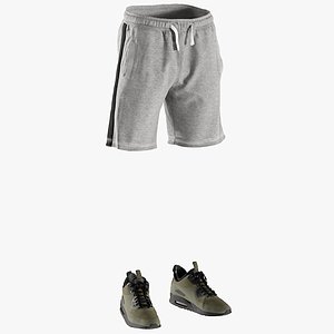 realistic men s shorts 3D model