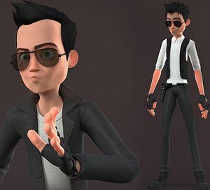 3D model cartoon man -