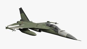Combat Fighter Jet with Pilot on Board in Flight