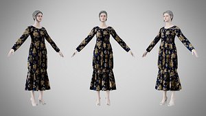 Dress 25 Golden Bloom Velvet
