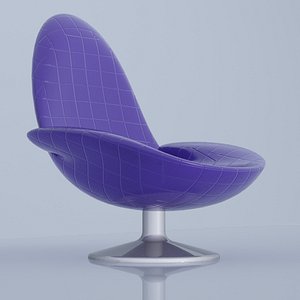 modern leather chair 3d model