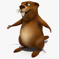 Cartoon Beaver Neutral Pose