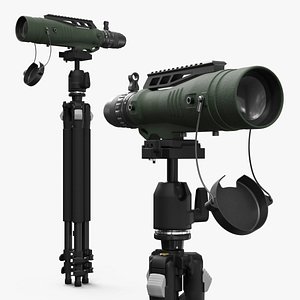 3D Long-Range Field Scope with Stand model