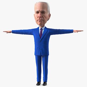 Cartoon Joe Biden Rigged 3D model