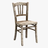 Dirty White Wooden Chair