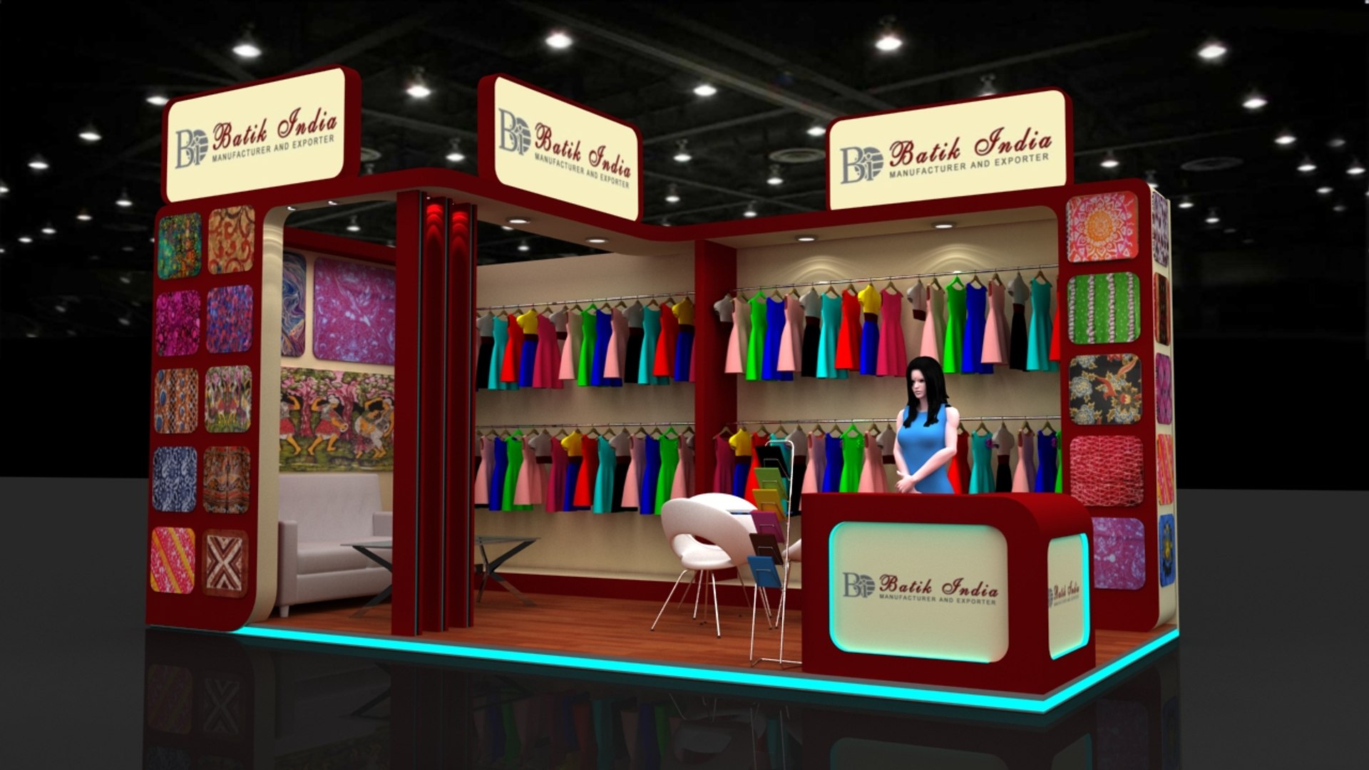 2 side open stand model - TurboSquid 1988142