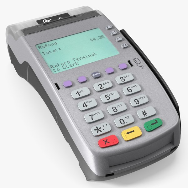 modelo 3d Terminal de procesamiento de tarjetas con pantalla ...