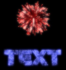 fireworks text 3d model