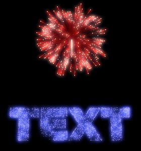 Fireworks text 2
