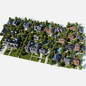 Modular Classic Style American 20 House pack with creation tool 3D model