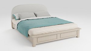 The bed is a stylish and modern option for your bedroom 3D model