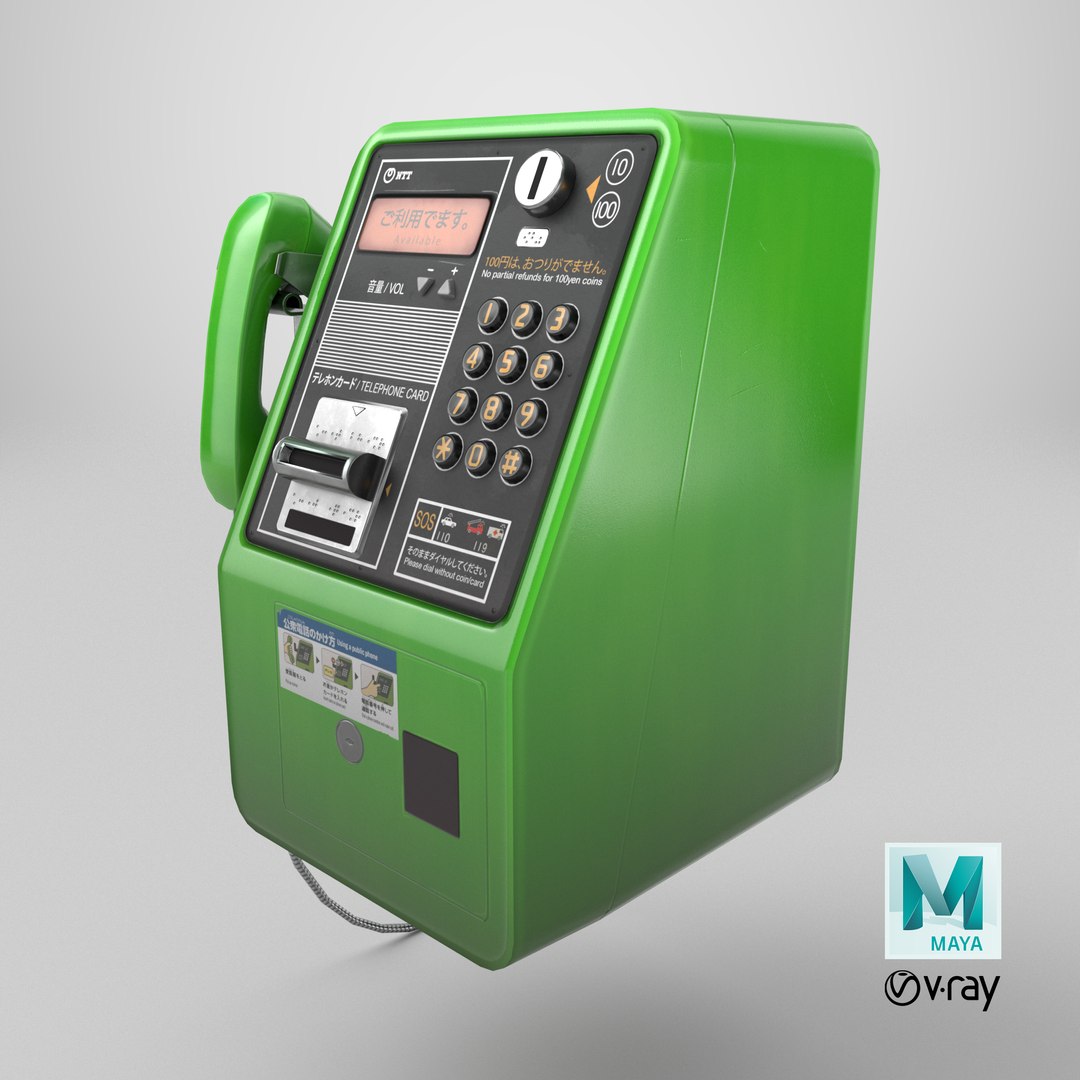 Japanese PayPhone Stylized model https://p.turbosquid.com/ts-thumb/vb/gyNaiV/ng/stemcell_maya_vray_render/png/1744651141/1920x1080/fit_q87/e5477e4a5a215133989ebdcdc7b3b44a1c4be7ab/stemcell_maya_vray_render.jpg
