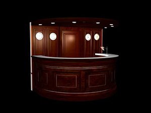 3d model bar counter