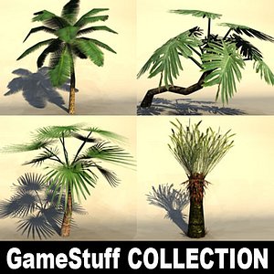 3d palm trees model