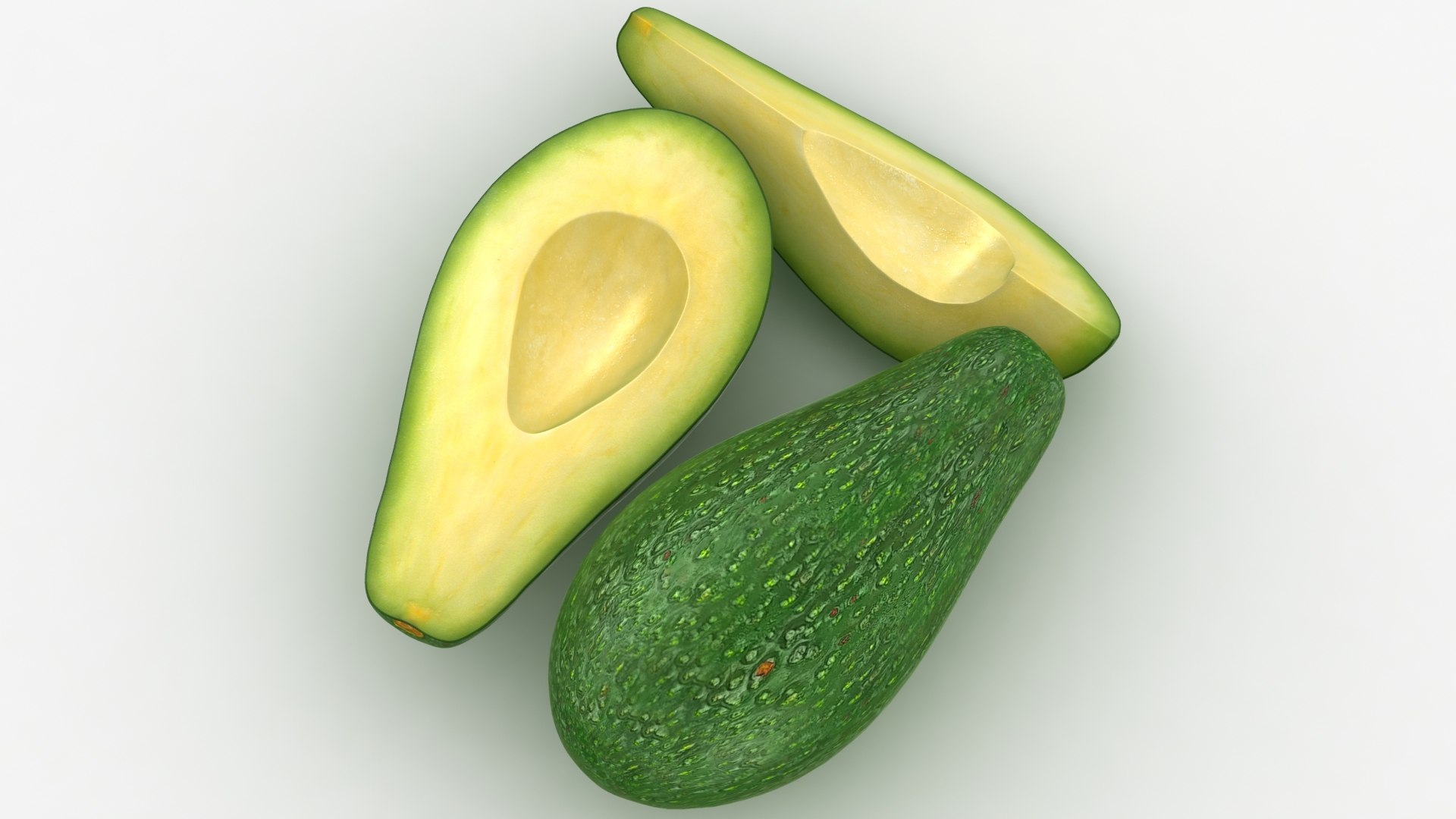 3D realistic avocado slices model https://p.turbosquid.com/ts-thumb/vb/q01jOE/13qy5n7u/lemon_rr_09/jpg/1585909721/1920x1080/fit_q87/0bab93373c55c217ffd04460c1f4ee86156aade7/lemon_rr_09.jpg