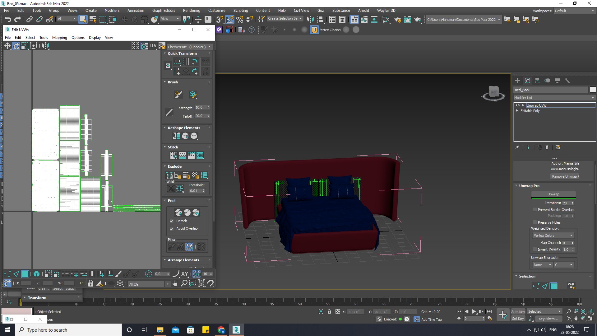 3D Bed Model - TurboSquid 1904004