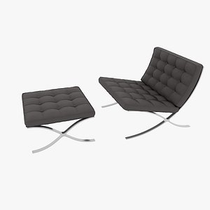 3ds barcelona chair
