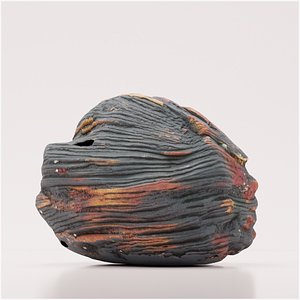 Smooth Natural Layered River Stone 3D model