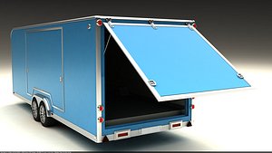 3D model race trailer