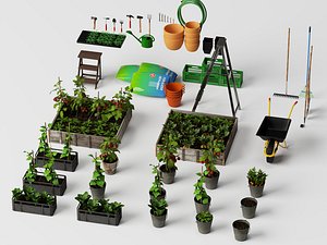 Garden Tool  Planting Kit 3D model