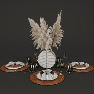 Table setting 3D model