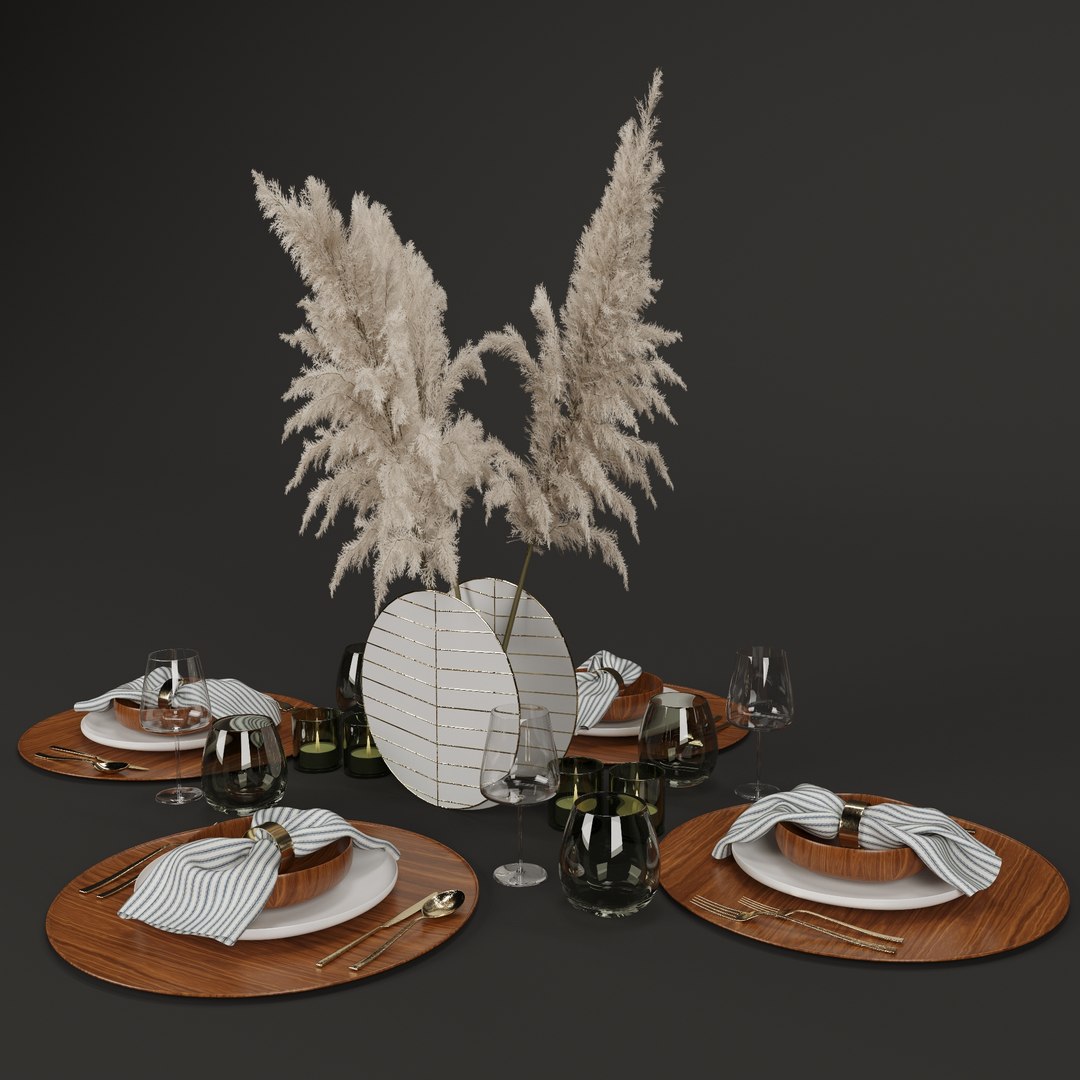 Table Setting 3D Model - TurboSquid 1783154