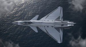 Advanced Delta Canard Fighter Jet  Multi Role Aircraft Game Ready 3D Model 3D model