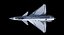 Modelo 3D de aeronave de combate multifuncional Advanced Delta Canard, pronta para jogos.