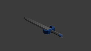 low poly sword 16 3D model
